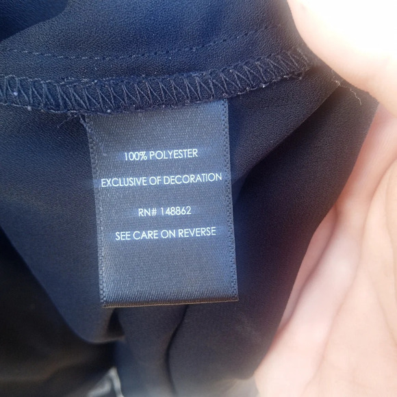 Torrid Black Sheer Blouse Top With Beaded Sequin Trim Sexy Office Siren Size 2X - Picture 9 of 9